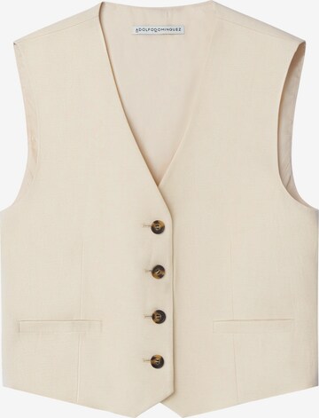 Adolfo Dominguez Gilet in Beige: voorkant