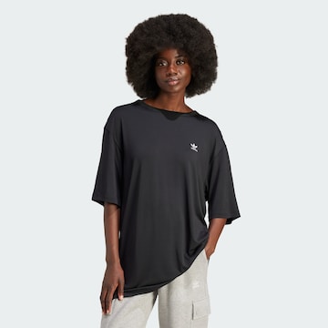 melns ADIDAS ORIGINALS "Oversize" stila krekls 'Trefoil': no priekšpuses