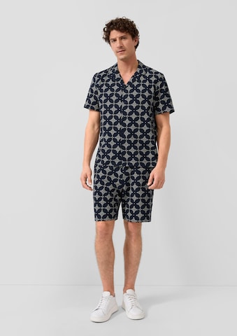 s.Oliver Regular fit Button Up Shirt in Blue