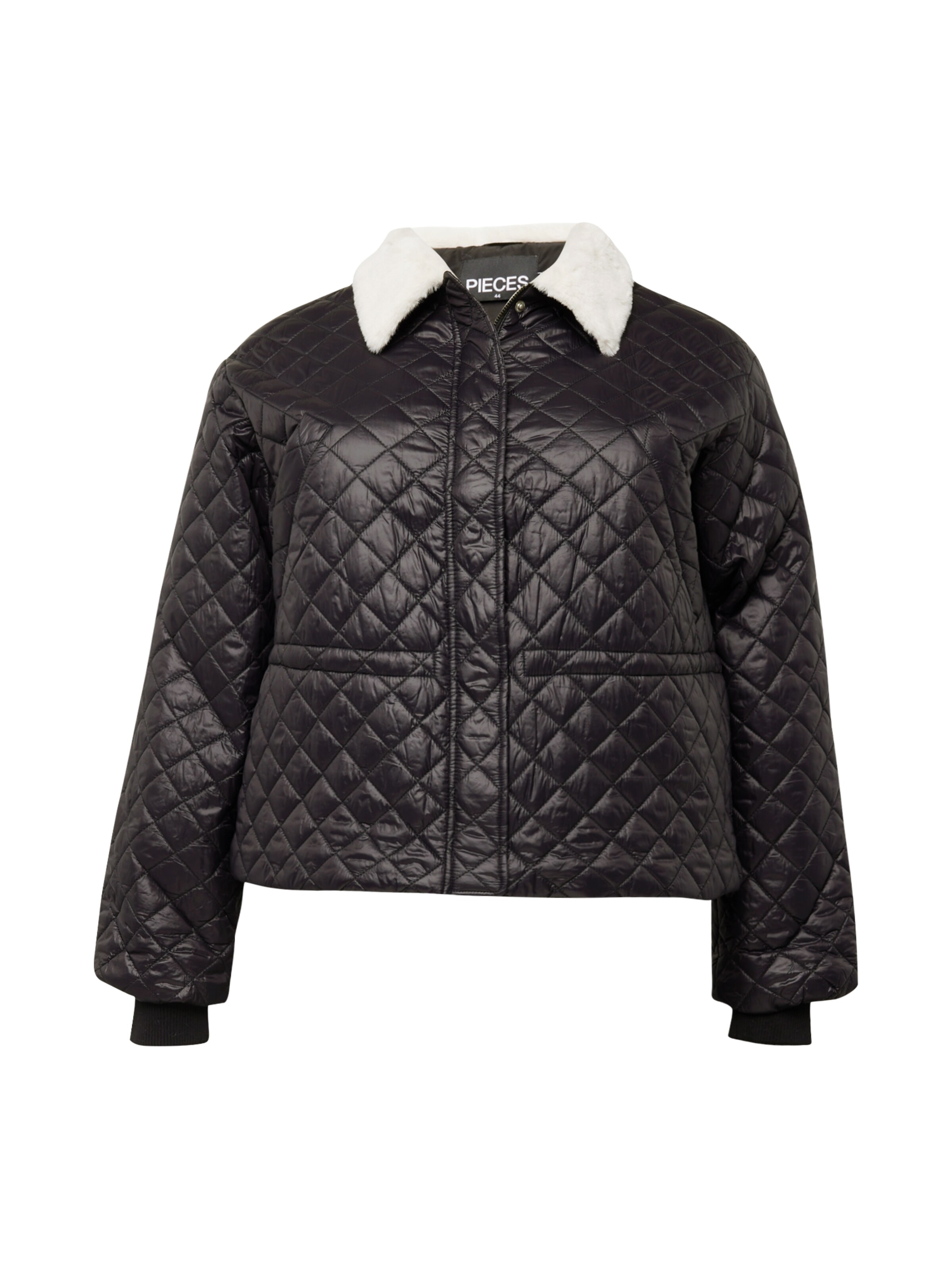 PIECES Curve Overgangsjakke 'JAMIKA' i sort: forside