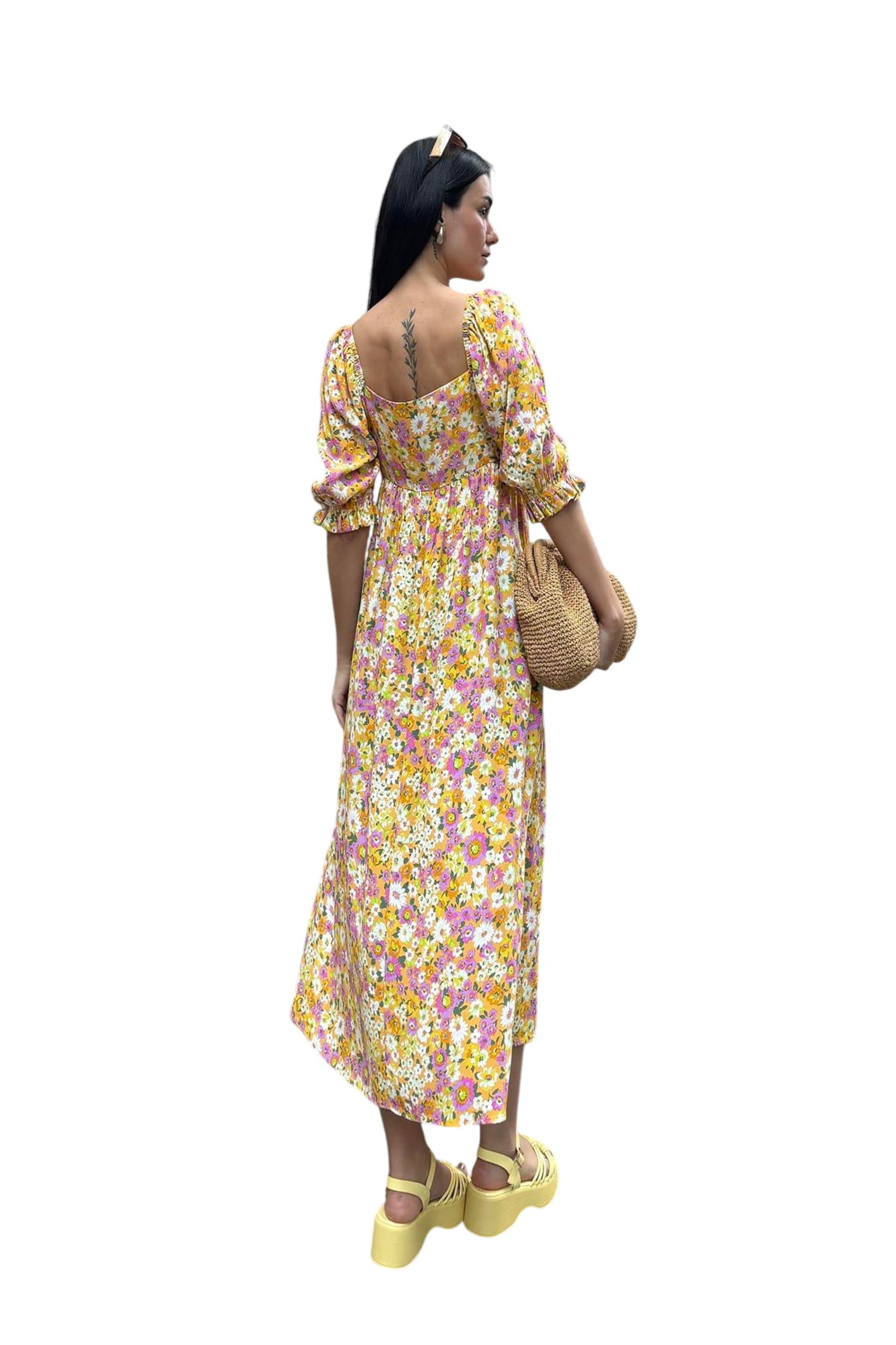 For You Moda Dress in Yellow