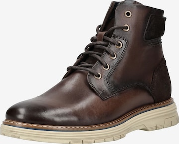 BULLBOXER Veterboots in Bruin: voorkant