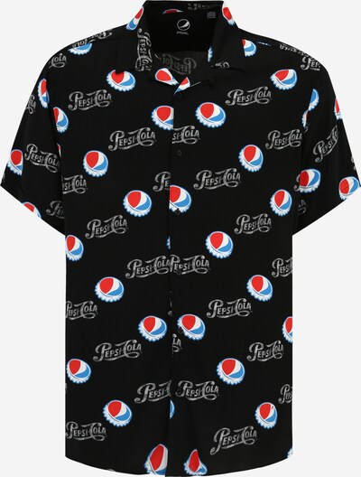 Only & Sons Big & Tall Hemd 'PEPSI' in azur / rot / schwarz / weiß, Produktansicht
