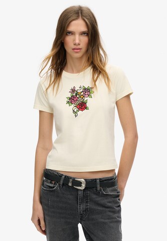 Superdry Shirt 'Tattoo' in White: front