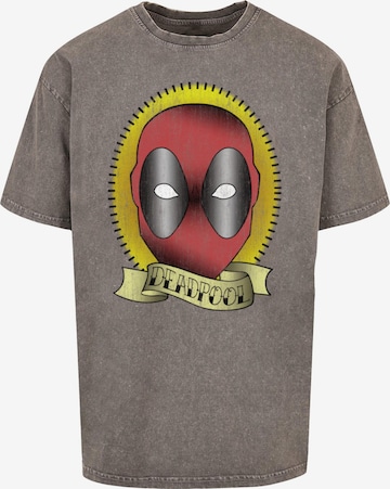 ABSOLUTE CULT Shirt 'Deadpool - Tattoo' in Grijs: voorkant