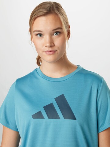 ADIDAS PERFORMANCE Funktionsbluse i blå