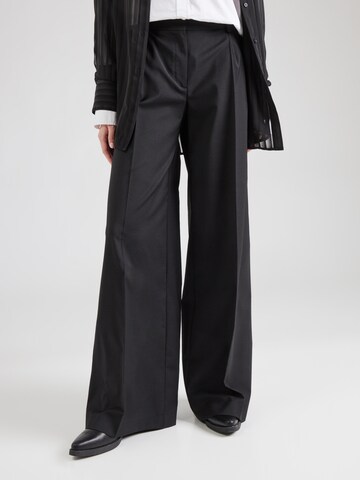 GUESS by Marciano Wide leg Bandplooibroek in Zwart: voorkant