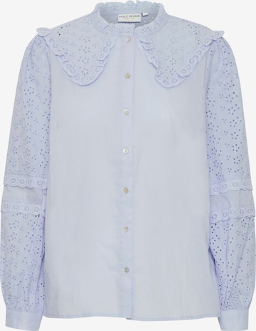 PULZ Jeans Blouse 'Olivia' in Blauw: voorkant