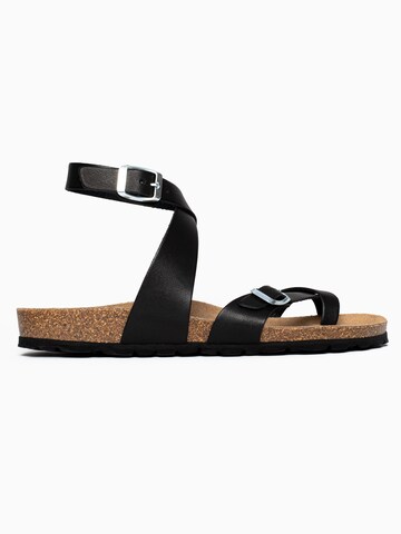 Bayton T-bar sandals 'Swan' in Black