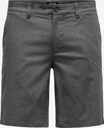 Only & Sons Regular Chino 'Mark' in Grijs: voorkant