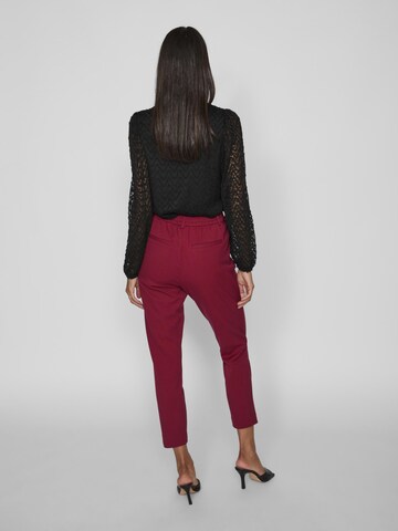 VILA Slim fit Pants 'Varone' in Red