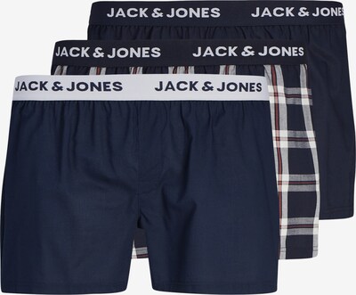 JACK & JONES Boxers 'Dylan' en bleu marine / rouge clair / blanc, Vue avec produit