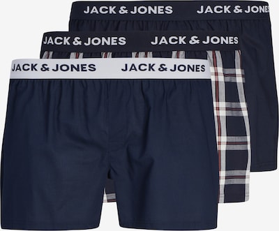 JACK & JONES Boxershorts 'Dylan' in de kleur Navy / Lichtrood / Wit, Productweergave