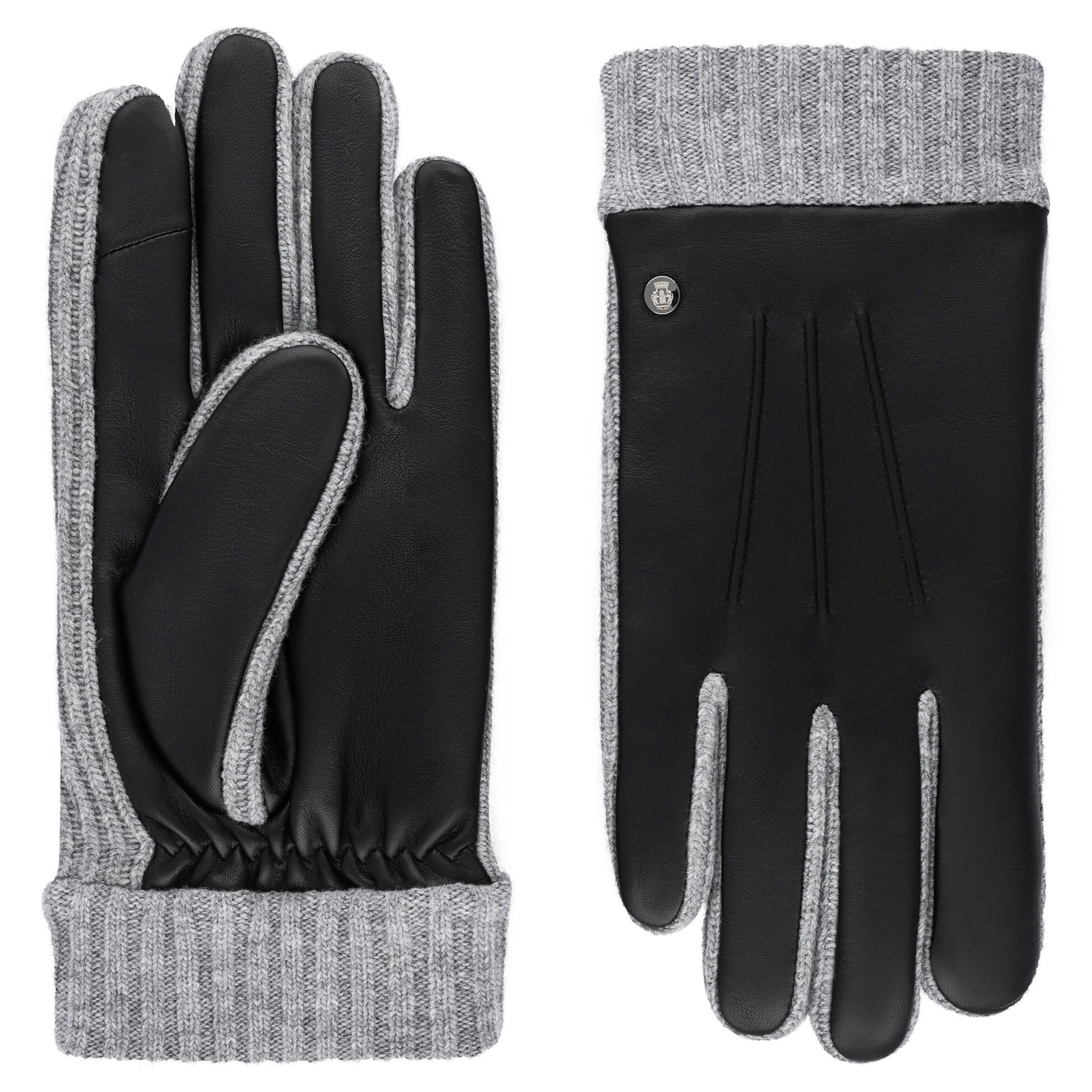 Roeckl Gants 'WITTEN TOUCH' en gris / noir, Vue avec produit