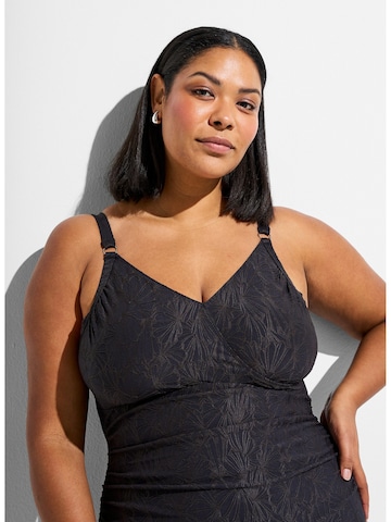 juoda Swim by Zizzi Maudymosi kostiumėlis 'Smikka'