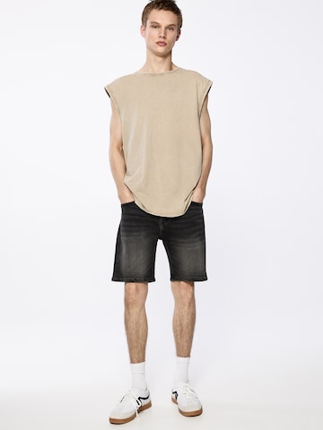 Pull&Bear Regular Shorts in Schwarz