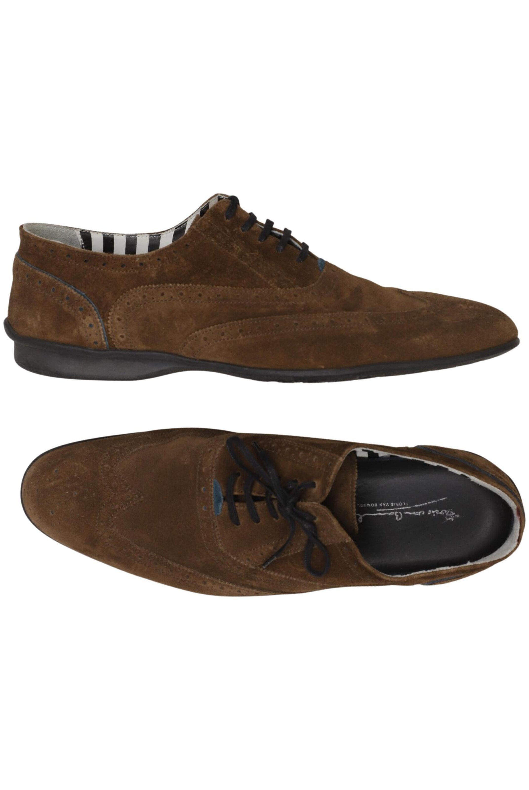 Floris van Bommel Flats & Loafers in 43 in Brown: front