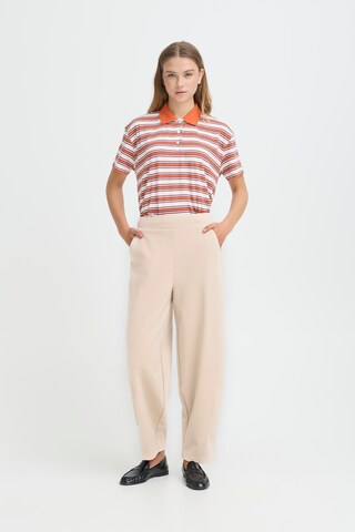 ICHI Barrel Trousers 'IHKate' in Beige