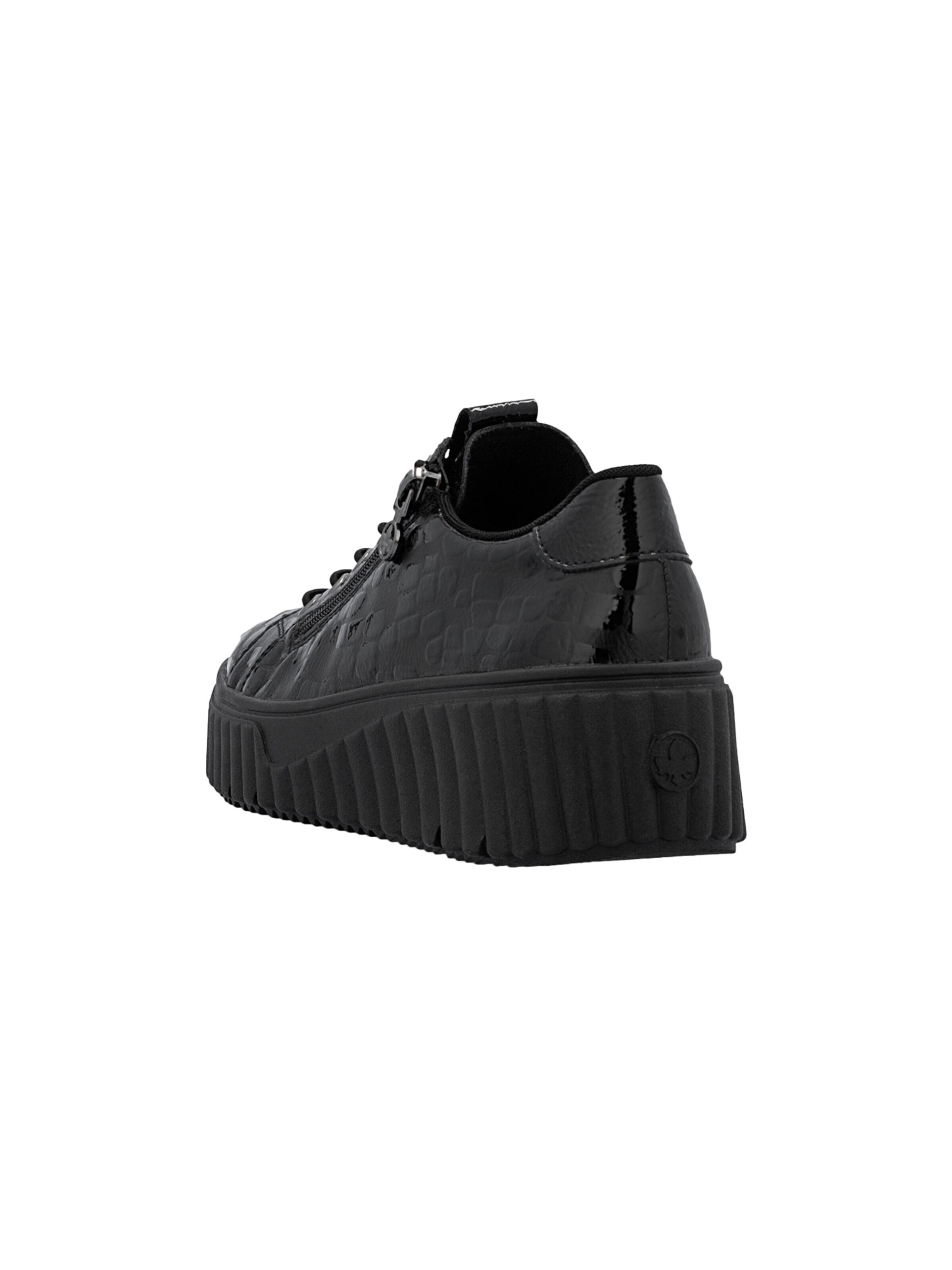 Chaussure de sport à lacets 'Lando Low-Top-Sneaker aus Leder' Rieker en noir