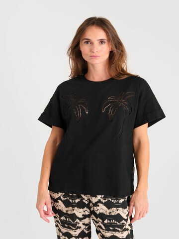 Le Temps Des Cerises Shirt 'Istan' in Zwart: voorkant
