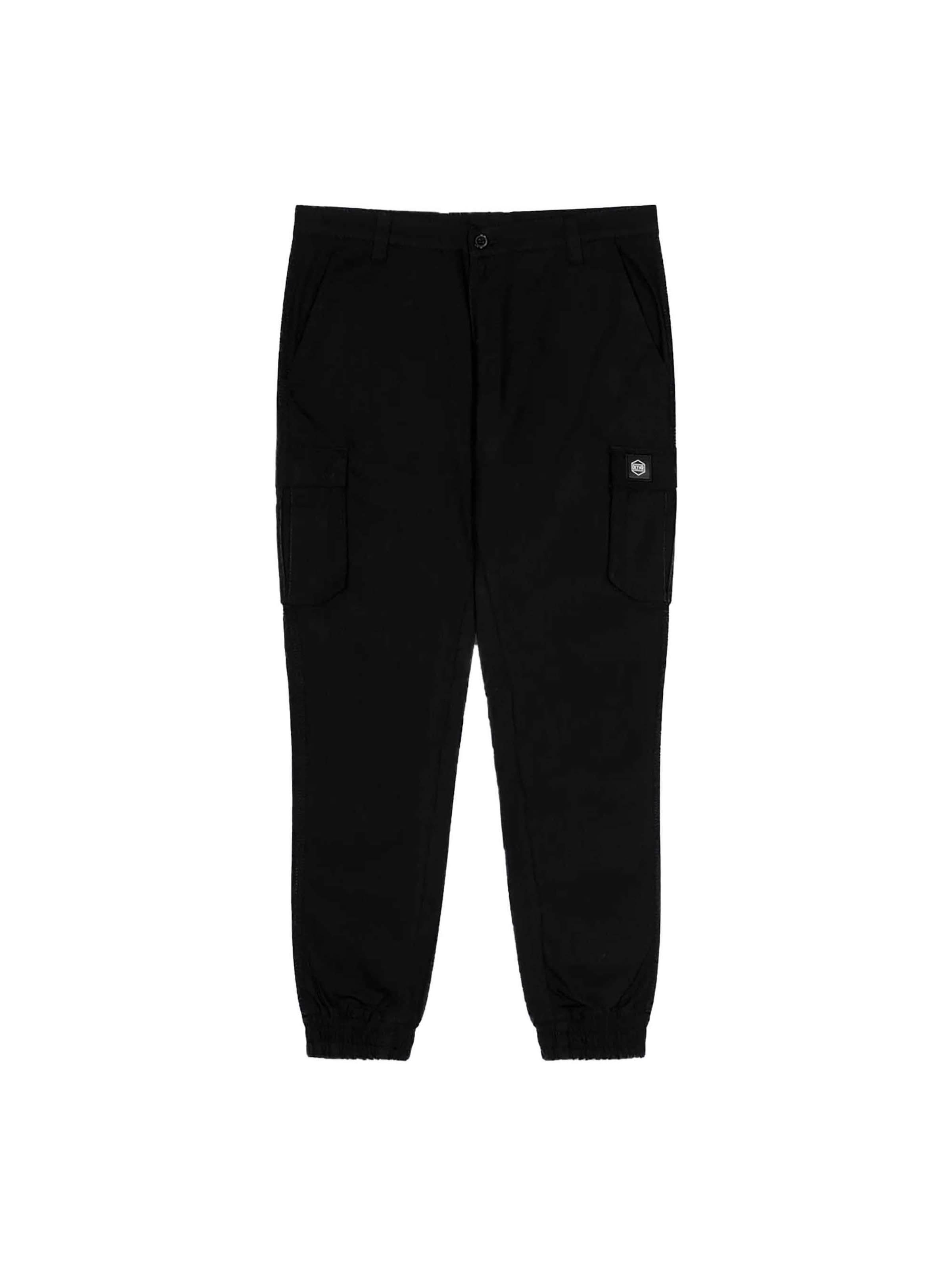DOLLY NOIRE Tapered Cargo trousers in Black: front