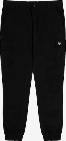Effilé Pantalon cargo DOLLY NOIRE en noir : devant