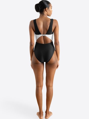 Horizon Athletic - Push-up Fato de banho desportivo 'Tasman One Piece Luna' em preto
