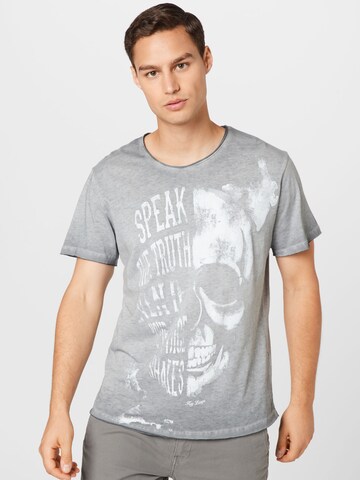 Key Largo T-Shirt 'SPEAKER' in Grau: predná strana