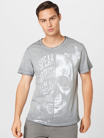 Key Largo T-shirt 'SPEAKER' i grå: framsida