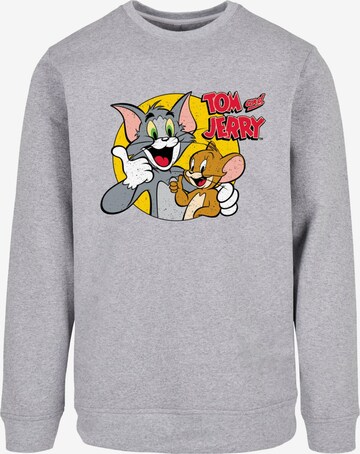 ABSOLUTE CULT Sweatshirt 'Tom and Jerry - Thumbs Up' in Grey: front