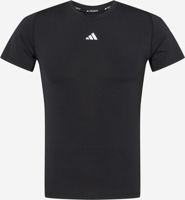 ADIDAS PERFORMANCE Functioneel shirt 'Techfit ' in Wit: voorkant