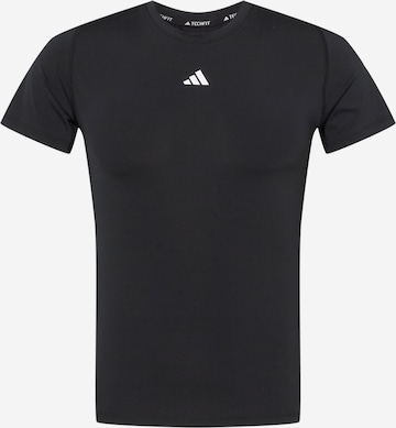 ADIDAS PERFORMANCE Functioneel shirt 'Techfit ' in Wit: voorkant