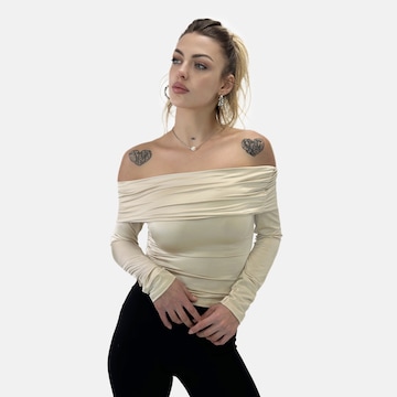 Elara Bluse i beige: forside