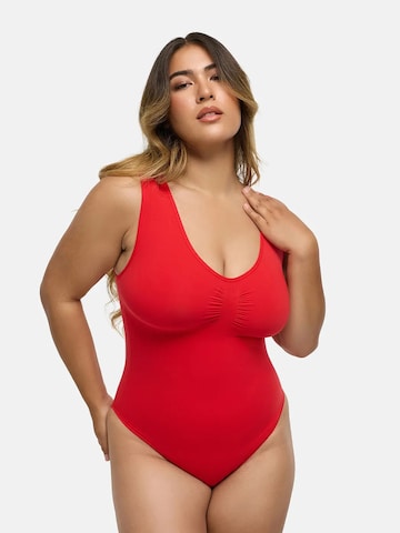 Body modelant 'Tank Bodysuit Sculpting Shapewear mit Slip' cfab en rouge : devant