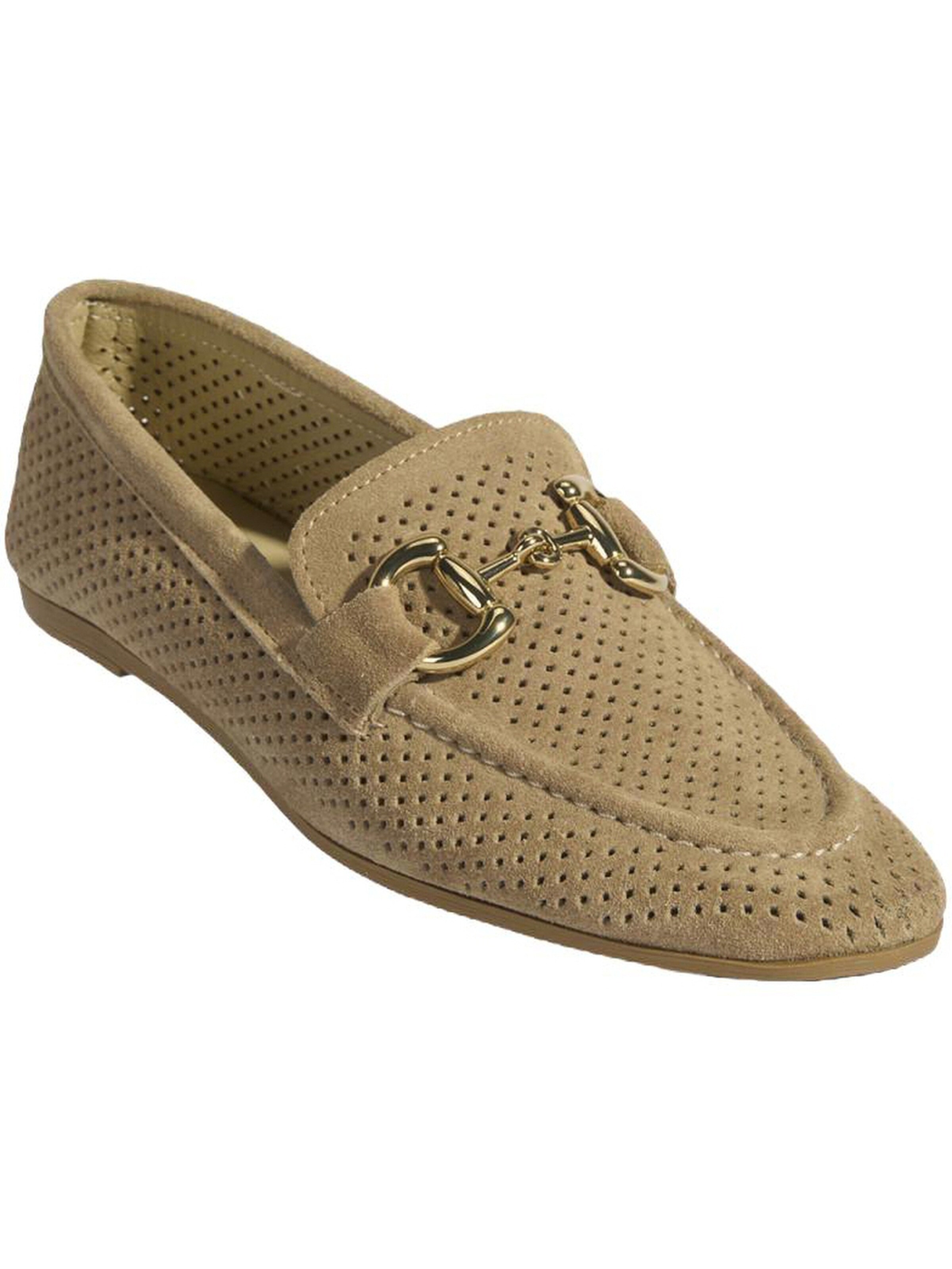 Desa Moccasins in Beige: front