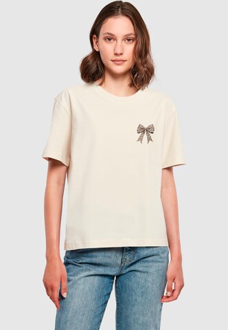 Merchcode Shirt 'Ribbon Everyday' in Weiß: Vorderseite