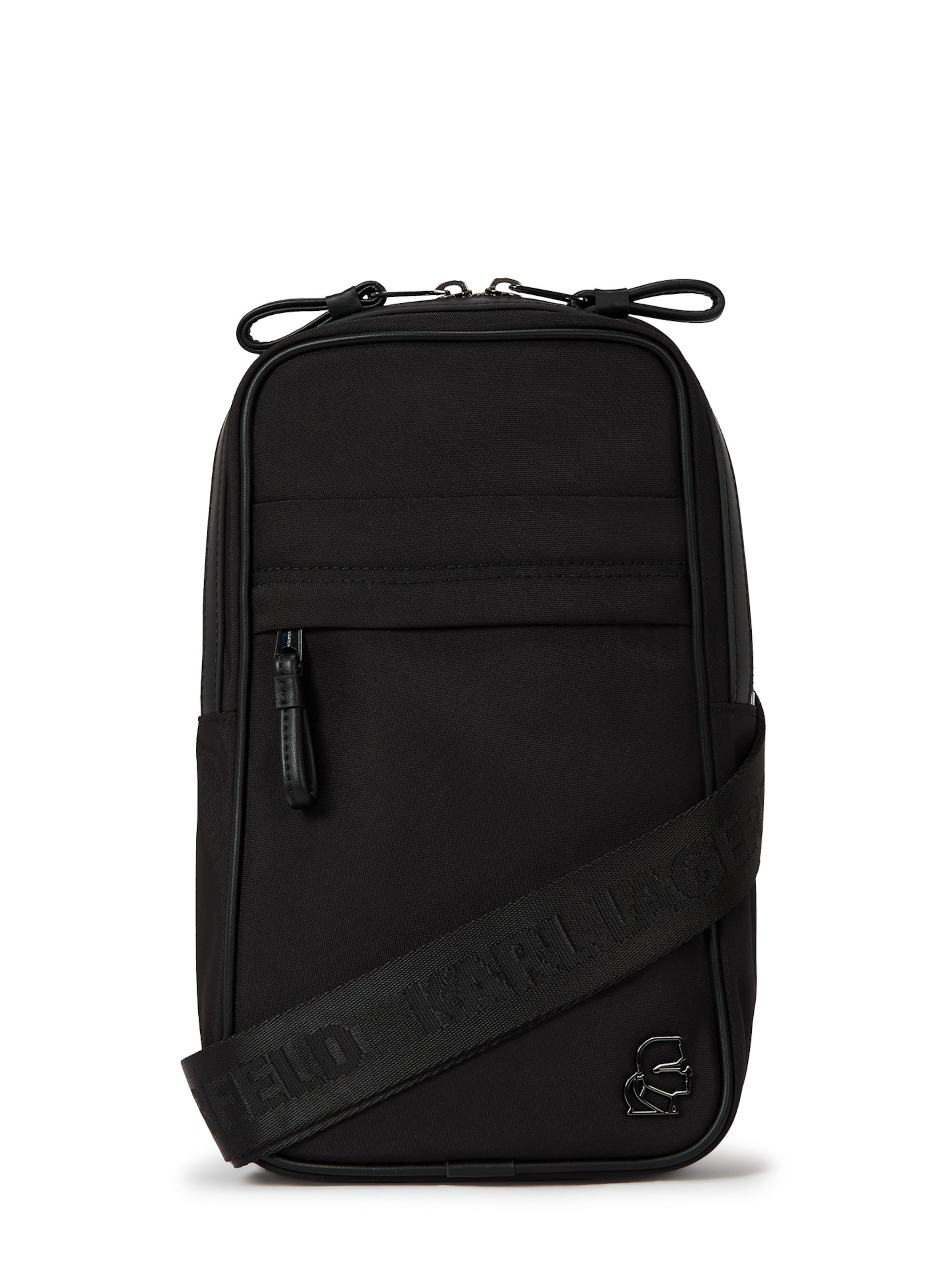 Karl Lagerfeld Umhängetasche 'Kameo' in Schwarz: Vorderseite