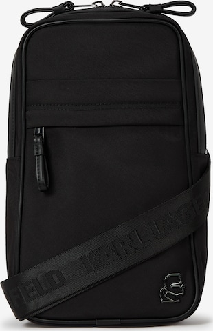 juoda Karl Lagerfeld Rankinė su ilgu dirželiu 'Kameo': priekis