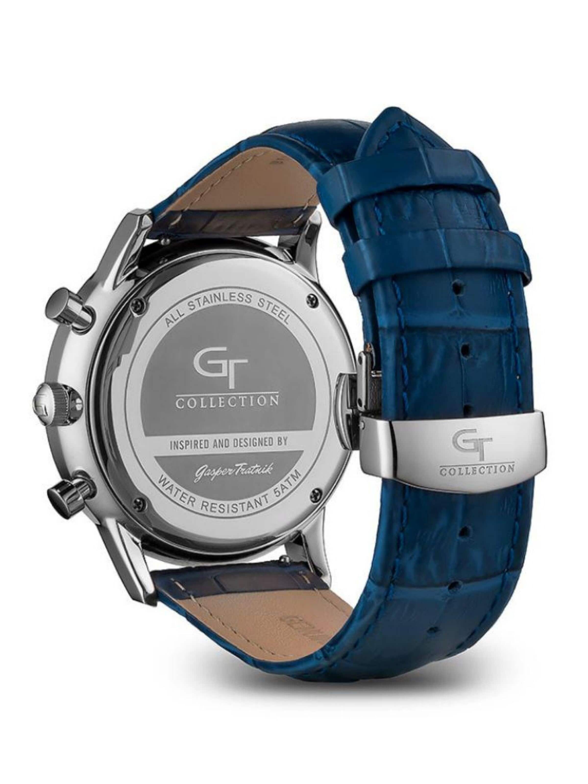 GT Collection Analoog horloge 'SAPPHIRE CRYSTAL' in Blauw