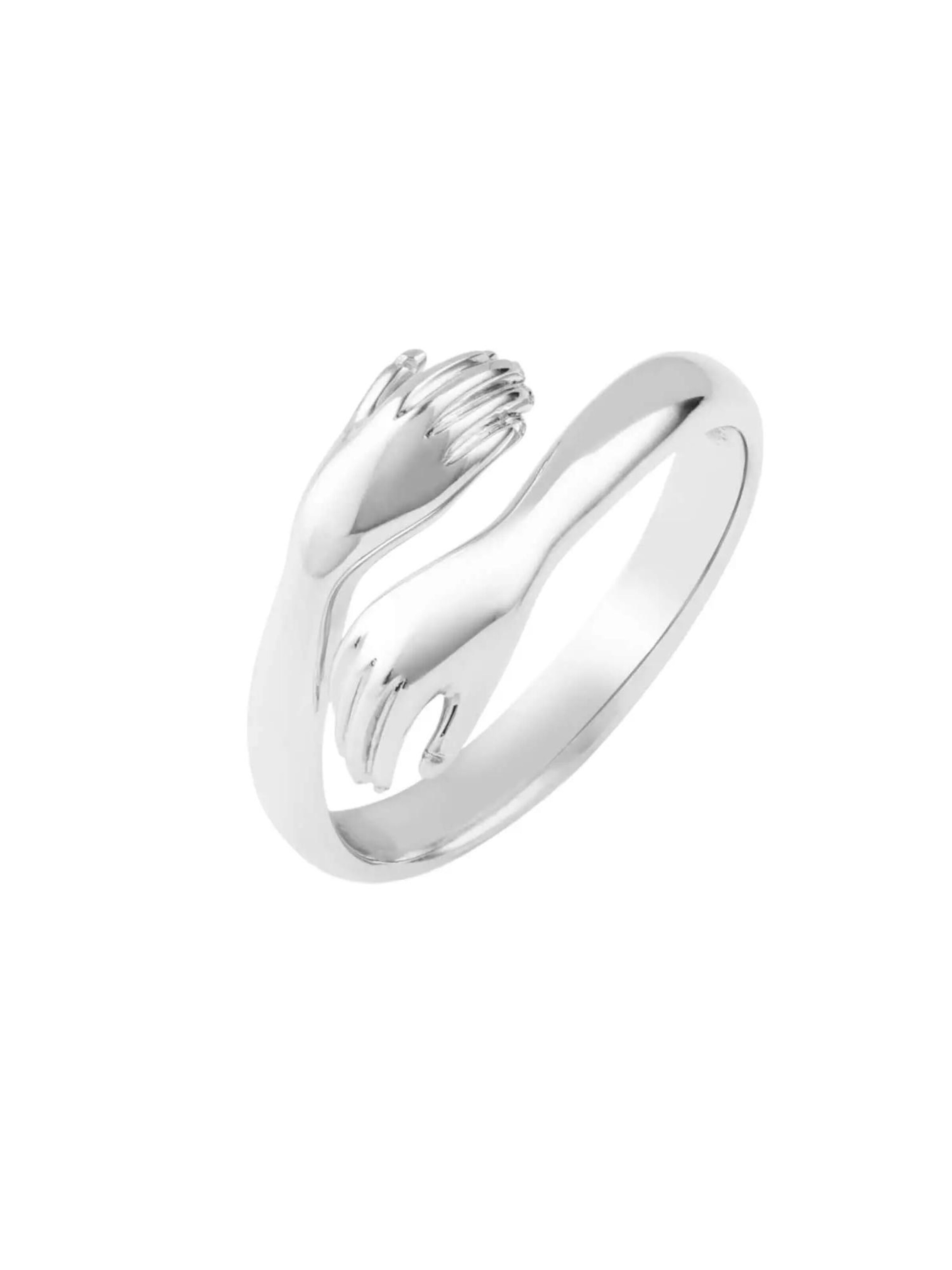 Vielring Ring 'Offener Umarmungsring Liebe' in Silver: front