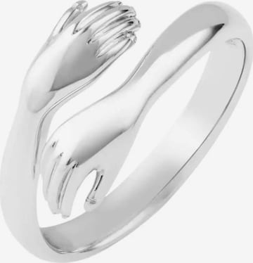 Vielring Ring 'Offener Umarmungsring Liebe' in Silber: Vorderseite