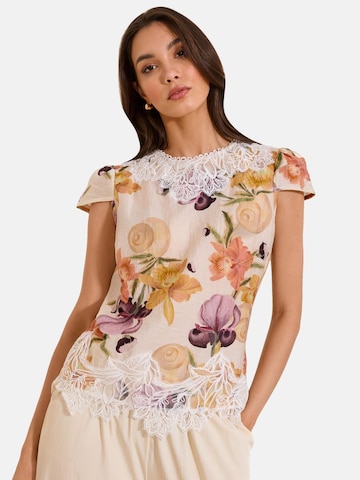 Lipsy - Blusa en beige: frente