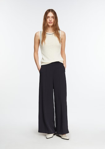 COMMA Wide leg Broek in Blauw: voorkant