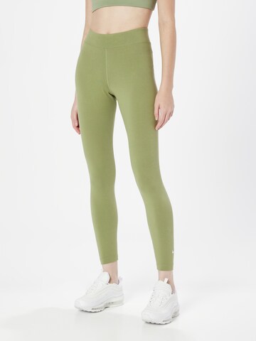 Nike Sportswear - Skinny Leggings 'Essential' em verde: frente