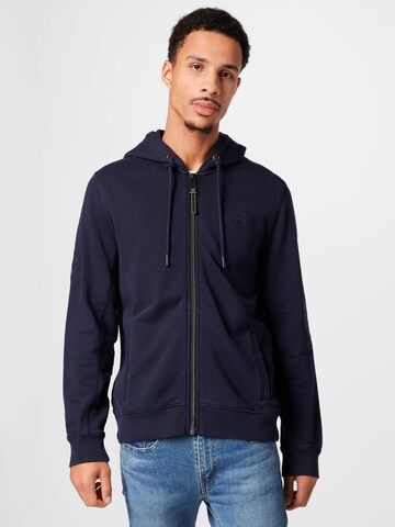 CAMEL ACTIVE Zip-Up Hoodie in Blue: front