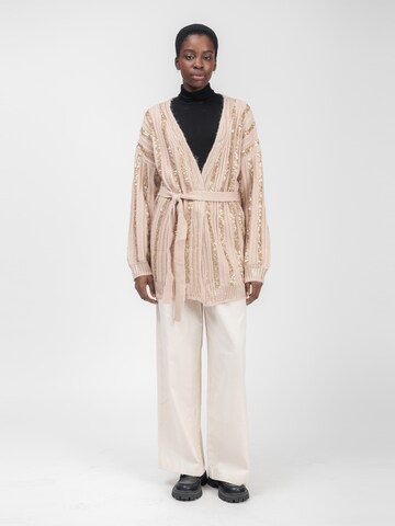 Influencer Knit cardigan in Beige