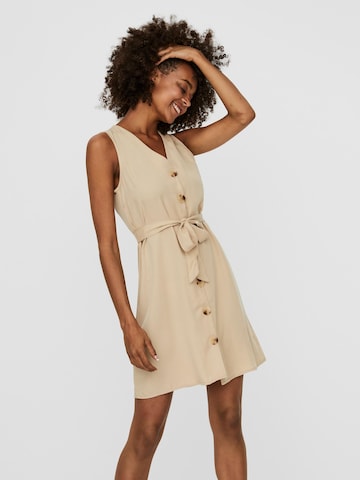 VERO MODA Shirt dress 'Viviana' in Brown: front