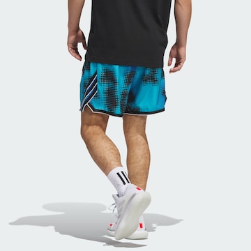 ADIDAS PERFORMANCE Loosefit Sportbroek 'Crazy Lite AOP' in Blauw