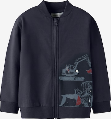 NAME IT - Casaco em moletão 'NMMSTORM' em azul: frente