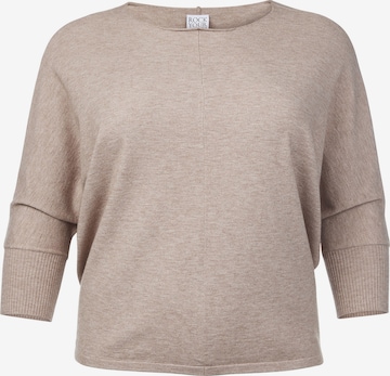 Rock Your Curves by Angelina K. Sweater in Beige: front